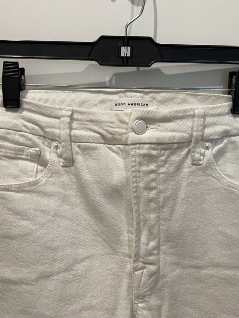 Good American White Ankle Jeans - Size 8/29 - Frayed Hem - Retail $159 - Picture 2 of 4